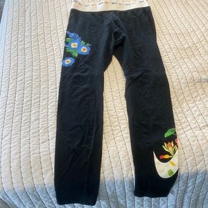 Nike cotton leggings with spandex waistband
